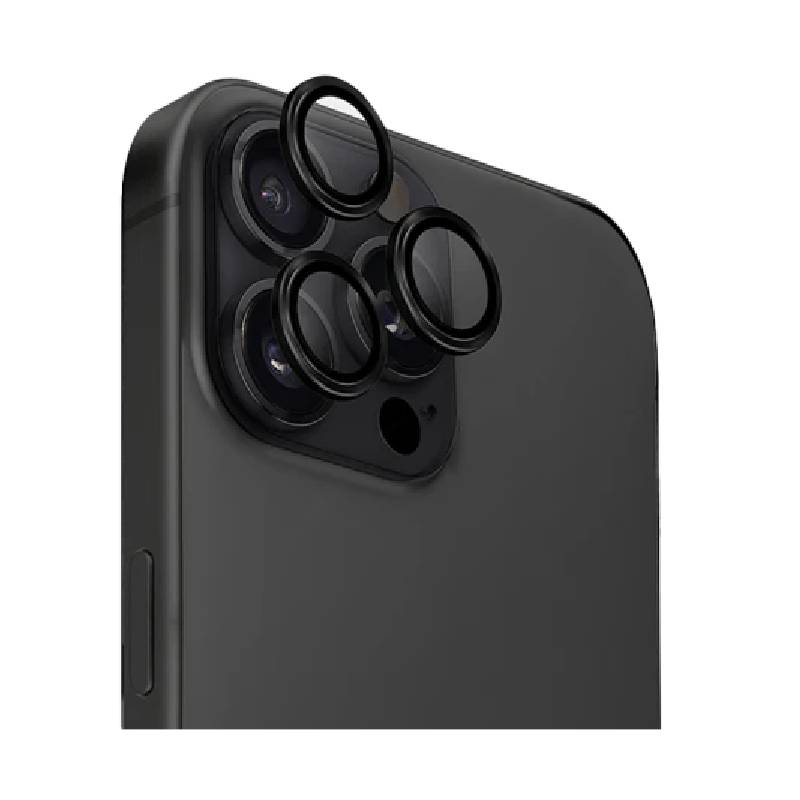 عدسة كاميرا Uniq Optix ابل ايفون برو 6 برو ماكس أسود ميدنايت