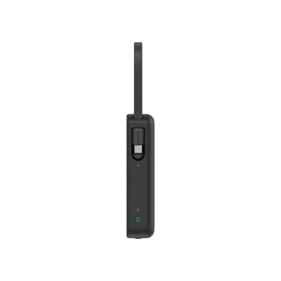 MOMAX 1-Power Vital+ Power Bank With Built-In Cable - 10000mAh / USB-C / Lightning / Black