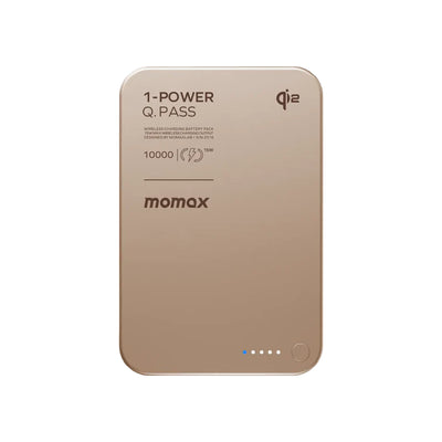 MOMAXطاقة .Pass Qi2 -طاقة لاسلكي مغناطيسي - 10000mAh / يو اس بي/ لون الحجر الرملي