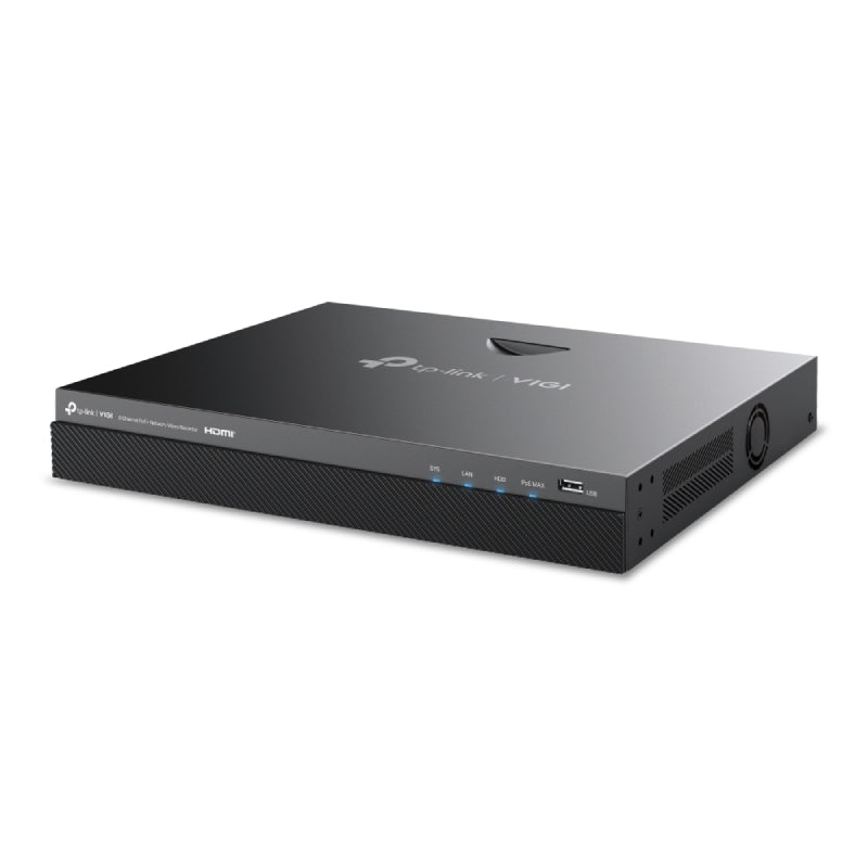 تي بي لينك NVR2008H-8MP VIGIفيديو الشبكة بـ 8 قنوات مع PoE+ - RJ-45 / يو اس بي .0 / ساتا أسود