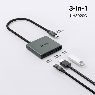 TP-Link UH3020C USB Type-C 3-in-1 Hub - HDMI / PD 100W / USB Type-A