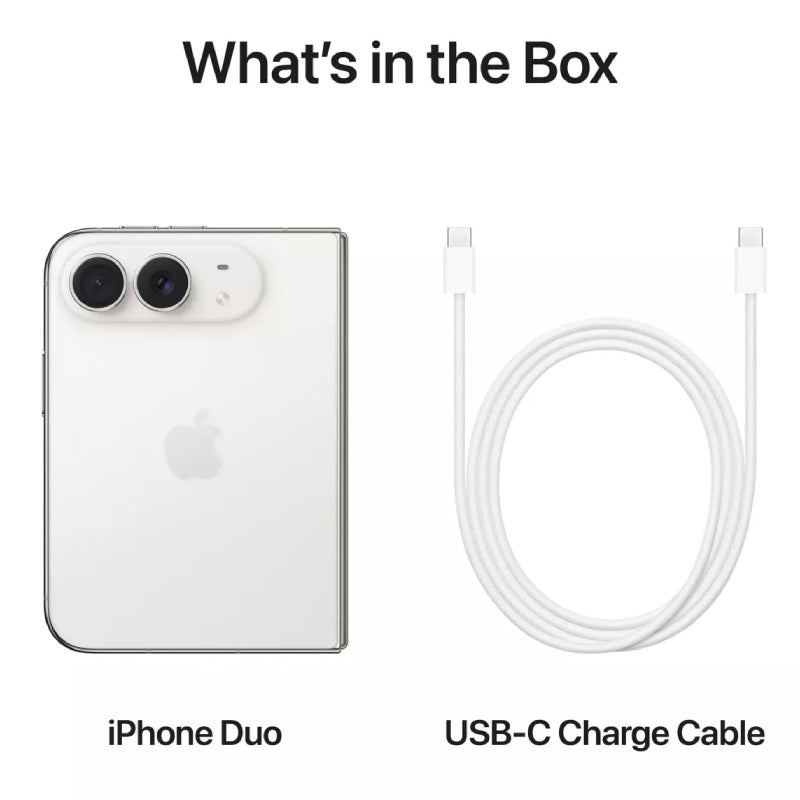 Apple iPhone Duo - 1TB / 7.6" Inner Display / 5.4" Outer Display / Star White / Middle East Version