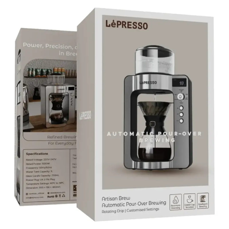 LePresso Automatic Pour Over Brewing - Silver
