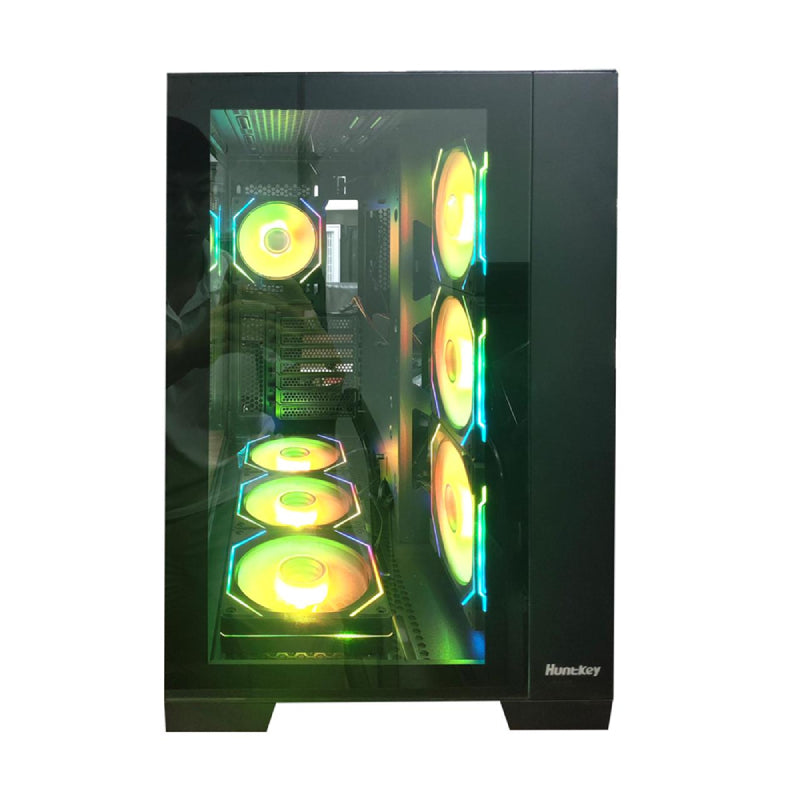 Huntkey MVP Apollo Max Mid Tower PC Case With 7 Fans - Black