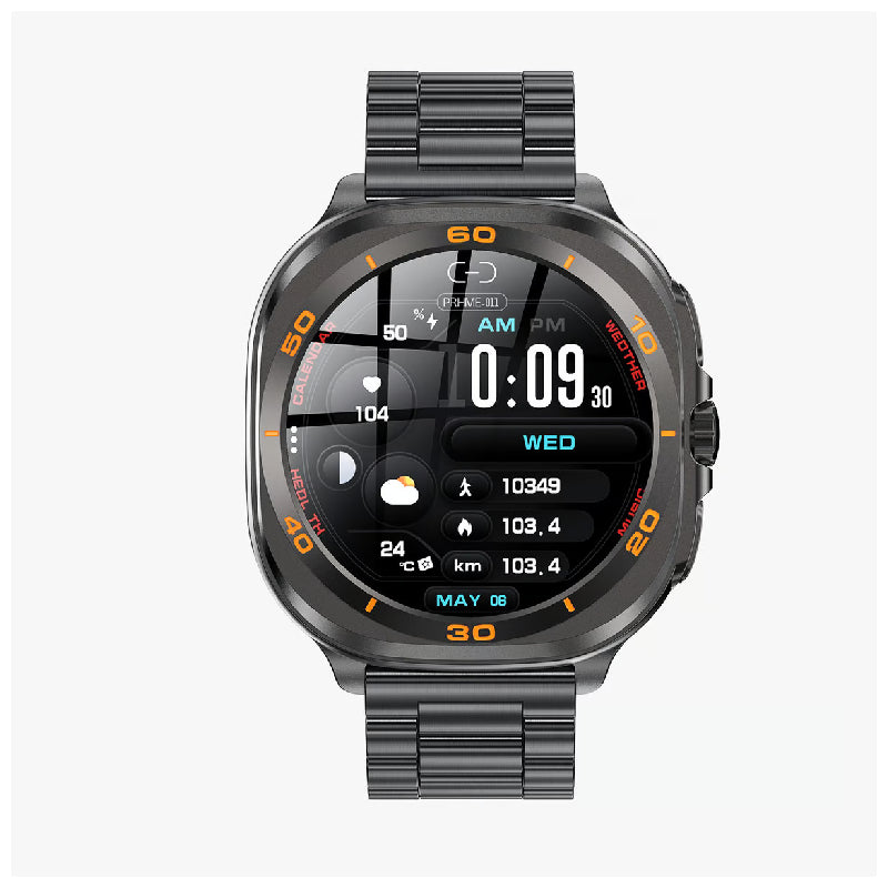 سويس العسكرية DOM DOM 7 ساعة ذكية - 1.43 بوصة أموليد / أسود معدني سوار معدنيذكي ساعات