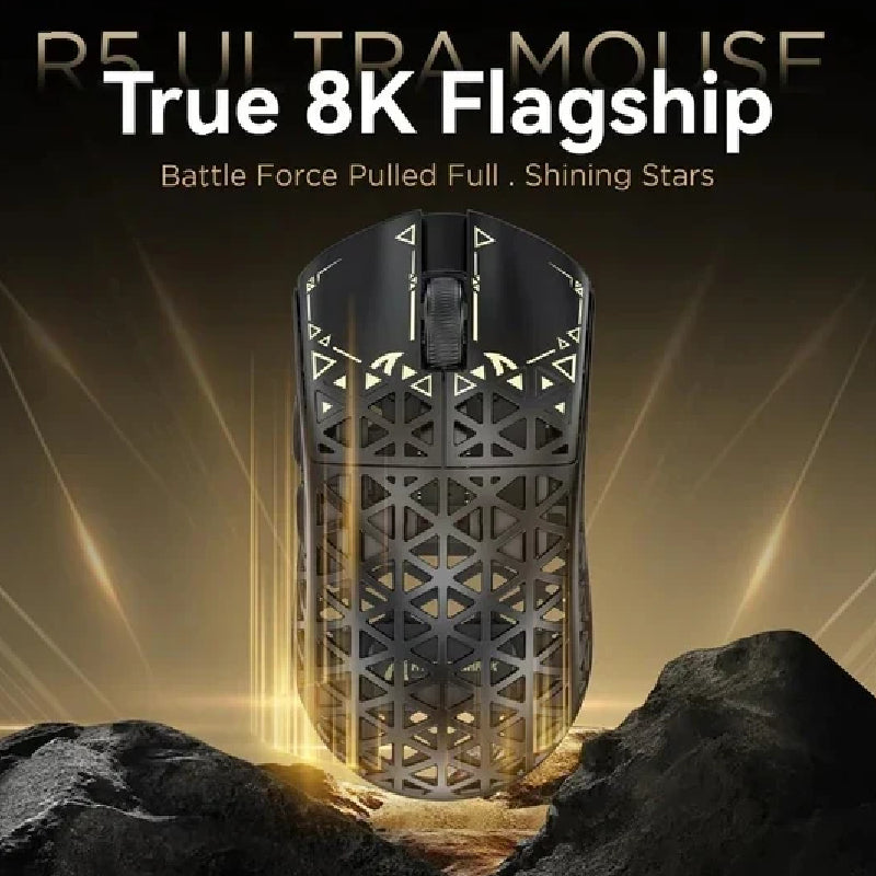 ATTACK SHARK R5 Ultra Carbon Fiber 8K PAW3950MAX Wireless Gaming Mouse - Black