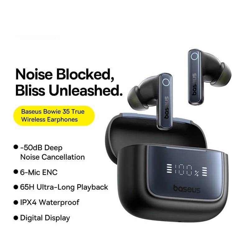 Baseus Bowie 35 True Wireless Earbuds - Cosmic Black