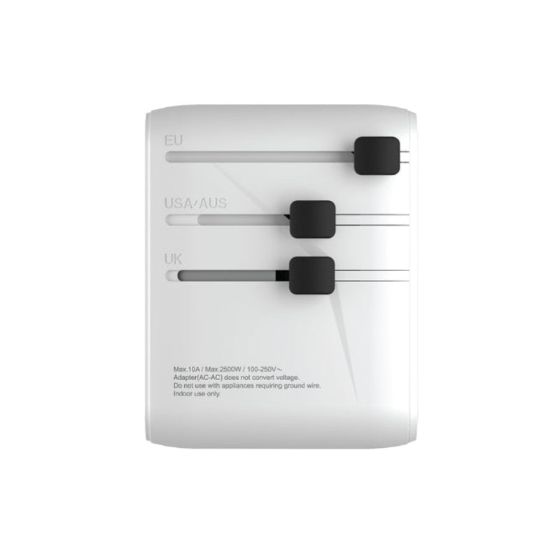 Smartix NomadPro GaN International Travel Adapter - 70W / USB-A / USB-C / White