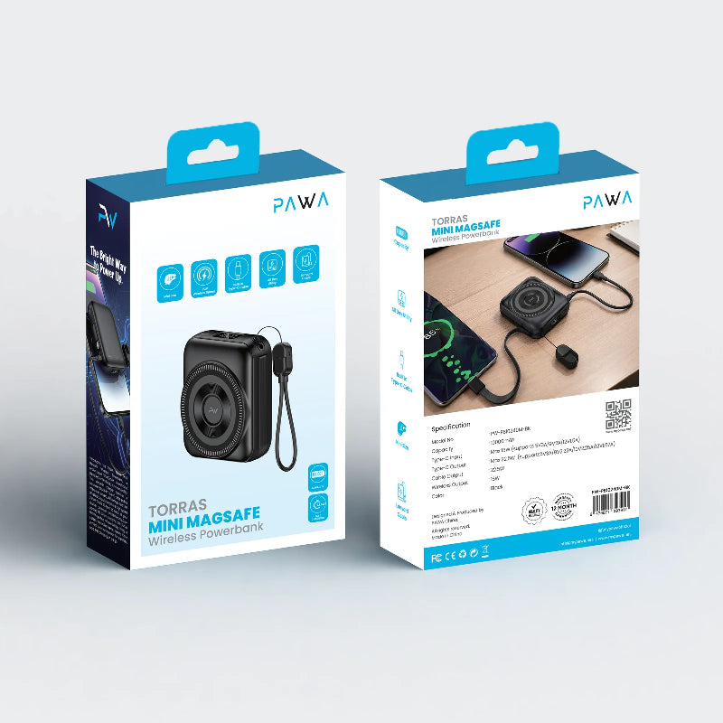 Pawa Torras Mini Magsafe Wireless Powerbank - 10000mAh / Black