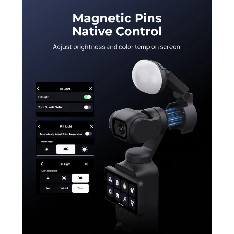 TELESIN Magnetic Gimbal Fill Light for Pocket 4/4P