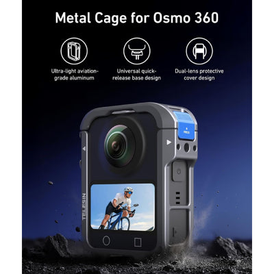 TELESIN Aluminum Alloy Protective Frame Case for DJI Osmo 360