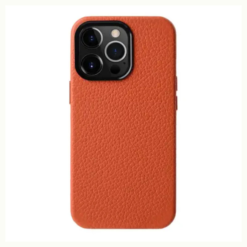 Melkco Origin Paris Magsafe Clemence Leather Regal Cover Case - Apple iPhone 15 Pro / Orange Accessories > Mobiles &