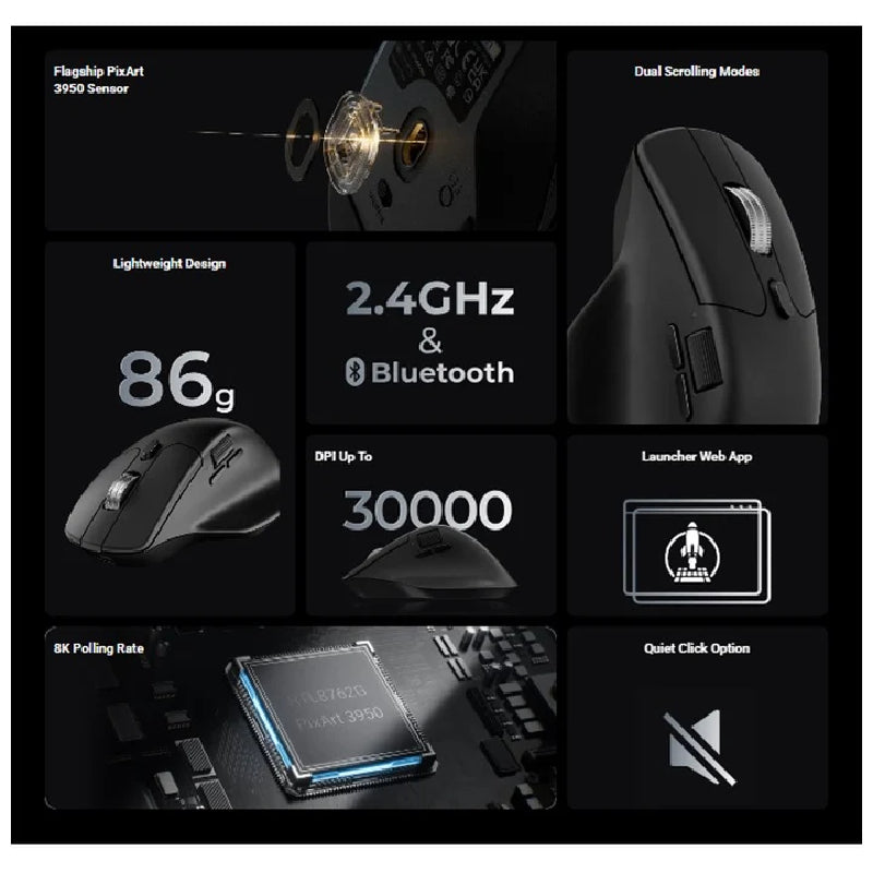 Keychron M6 Wireless Mouse - Bluetooth / Black