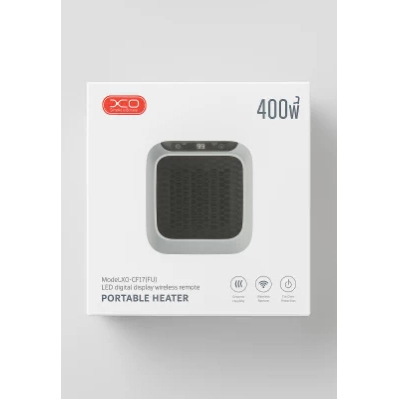 XO CF17 Portable Fan Heater - Grey