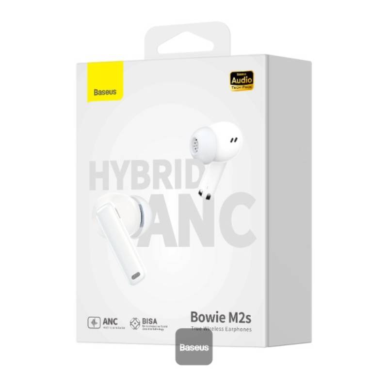 Baseus Bowie M2s True Wireless Earbuds - Moon White