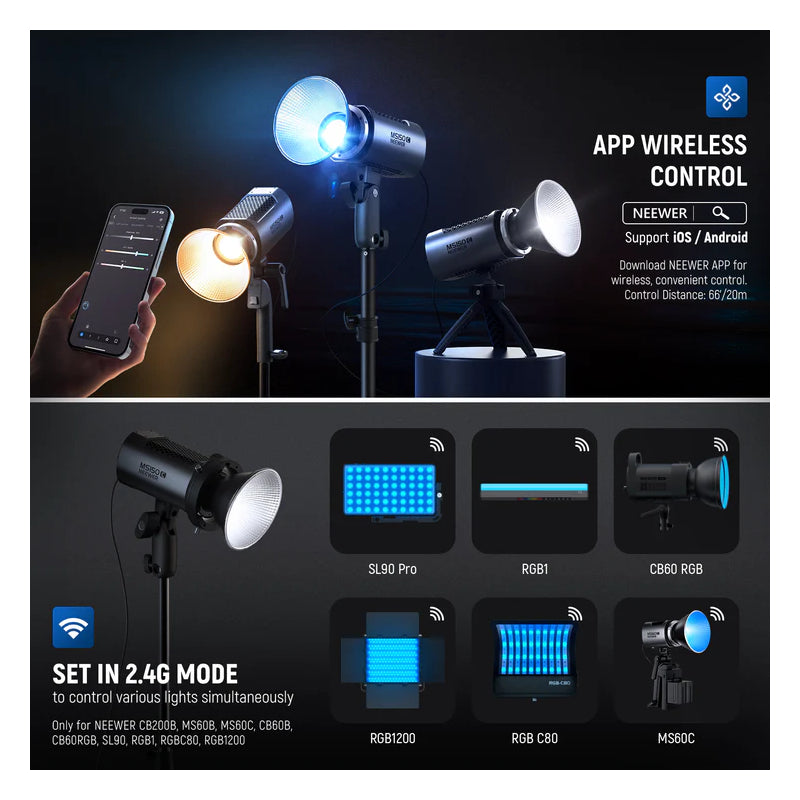 NEEWER MS150C Mini RGB LED Video Light - 150W