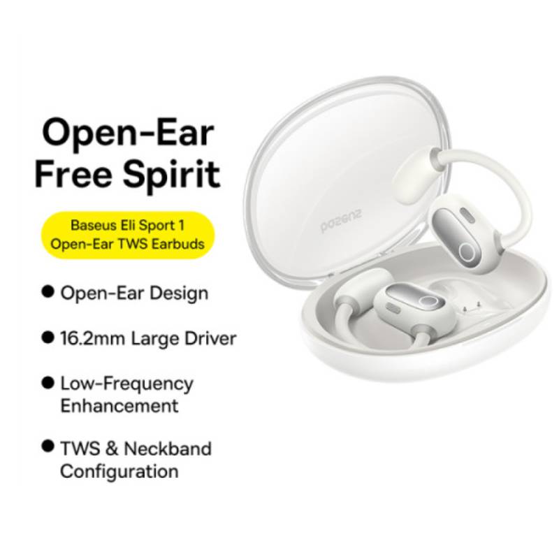 Baseus Eli Sport 1 Open-Ear Wireless Earbuds - Stellar White