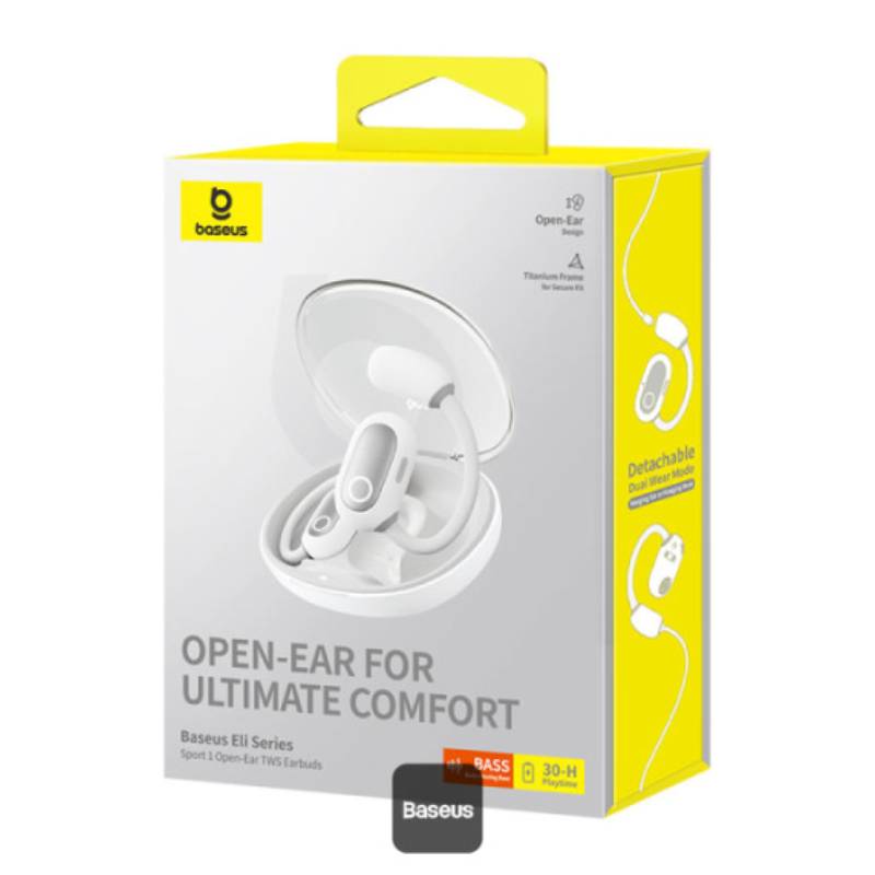 Baseus Eli Sport 1 Open-Ear Wireless Earbuds - Stellar White