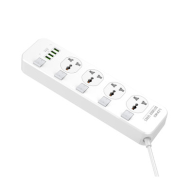 LDNIO SC4408C 4 AC Outlets Universal Power Strip - USB-A / USB-C / White