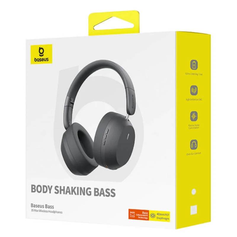Baseus Bass 35 Max Wireless Headphones - Bluetooth / Twilight Grey