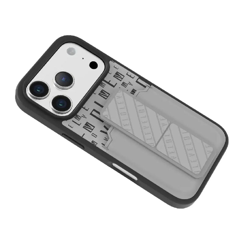 Levelo Morphix Gripstand Case With Cardholder For Apple iPhone 17 Pro Max - Cloud Grey Accessories > Mobiles & Tablets