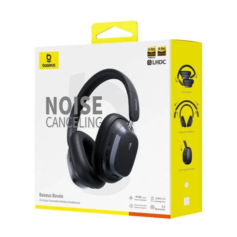Baseus Bowie H1s Noise-Cancellation Wireless Headphones - Cluster Black