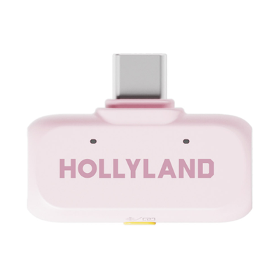 HOLLYLAND LARK A1 Combo 2-Person Wireless Microphone System - USB-C / Lightning / Cloud Pink