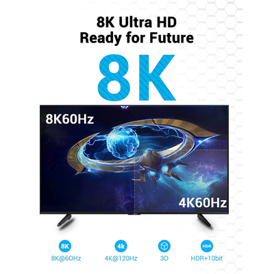 كابل Vention إلى إتش دي إم أي ذكر إلى إتش دي إم أي ذكر كابل 4K / 1 متر أسود