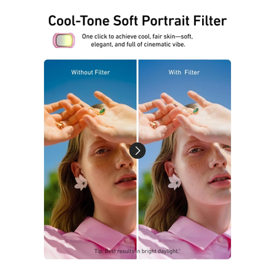 TELESIN Filter kit (CPL+VND2-32+ Black Diffusion 1/4+Cool Rose) for Pocket 3/4
