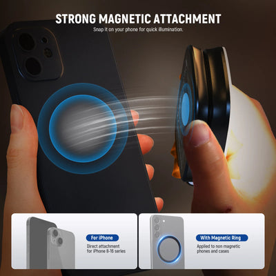 NEEWER BASICS NL48B Magnetic Selfie Light - 850mAh / USB-C / Black