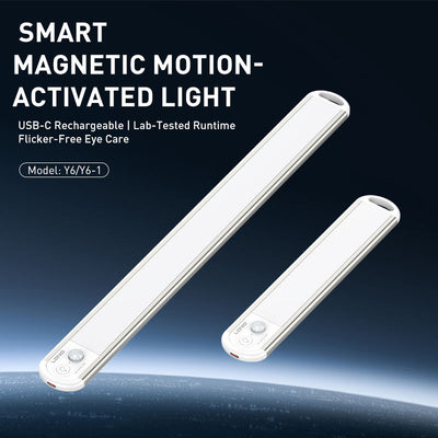 LDNIO Y6 Smart Cabinet Wireless Magnetic Sensor Light - 1500mAh / 3W / USB-C / Silver