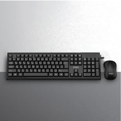 Pawa Wireless Keyboard & Mouse - 2.4GHz / Black