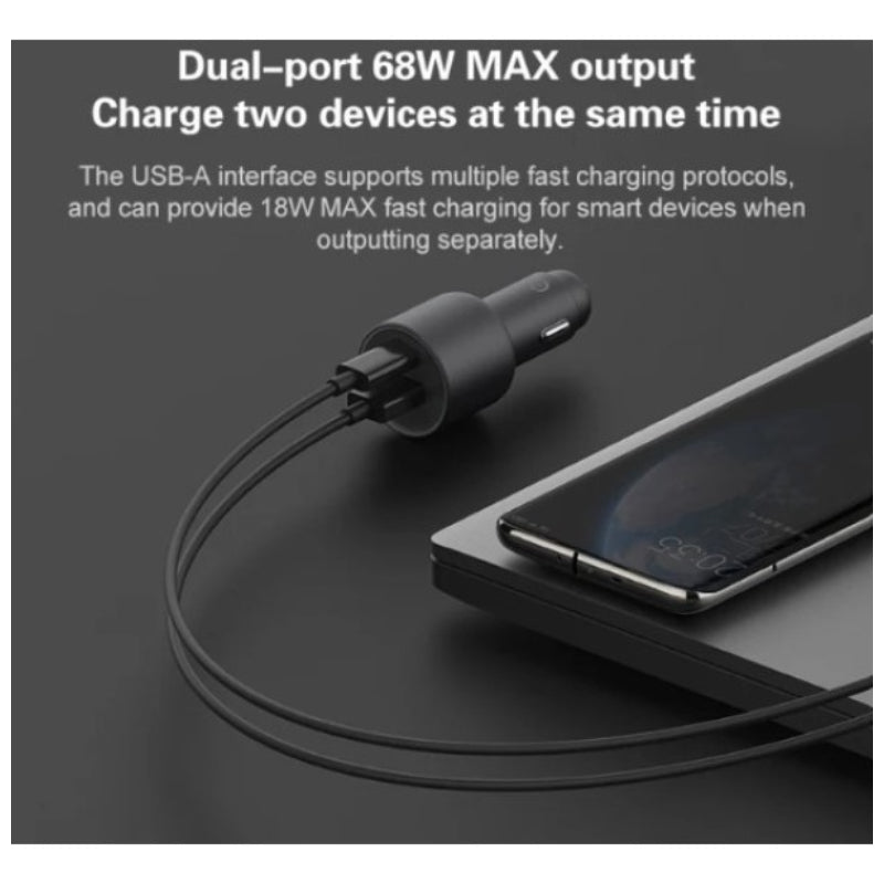Xiaomi CC07ZM Car Charger - 67W / USB-A / USB-C / Black