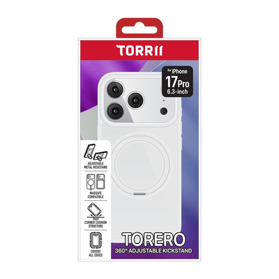 Torrii TORERO MagSafe Stand Case for Apple iPhone 17 Pro (6.3”) - Clear