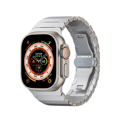 Smartix Premium Stainless steel Strap For Apple watch 49/45/44/42 - Silver