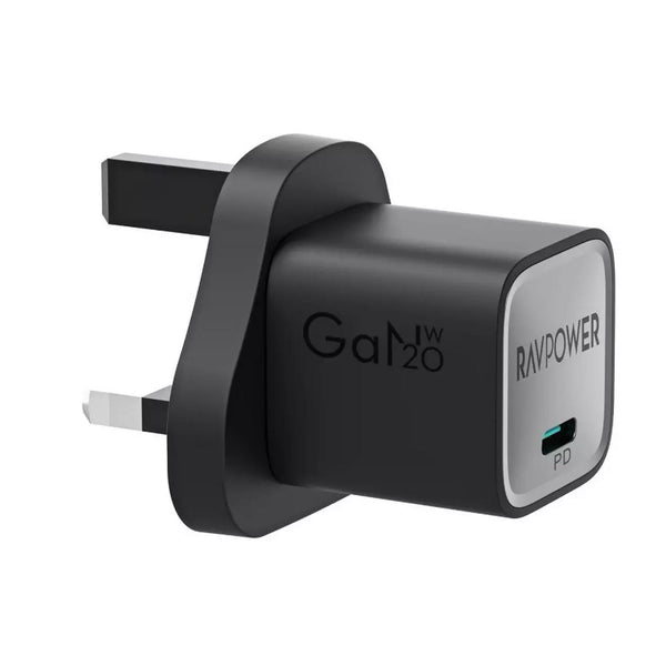 RAVPower RP-PC1055 Mini GaN Charger - 20W / Type-C / Black