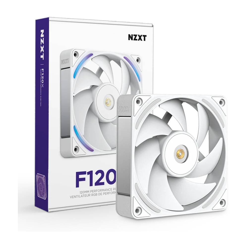 NZXT F120X Performance RGB Single Case Fan - 120mm / White