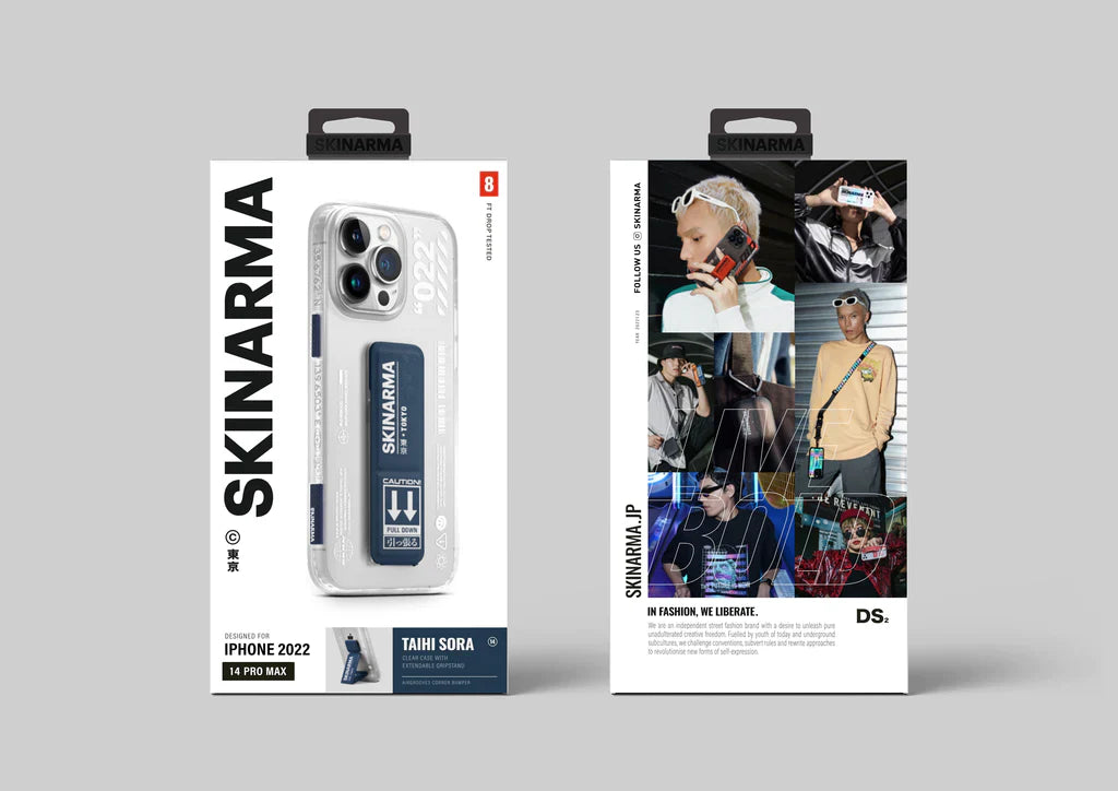 SKINARMA ايفون برو ماكس 6.7) TAIHI SORA حافظة أزرق اكسسوارات ذكي