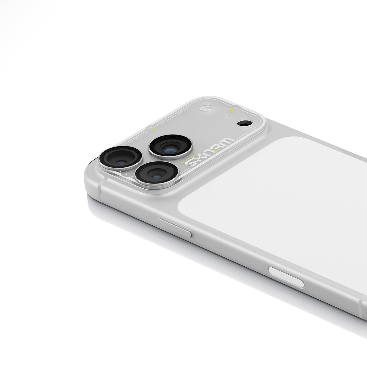 Skinarma Iphone 18 Pro Max Aluminium Camera Lens Protector With Ionix™ Glass - Atlas - White