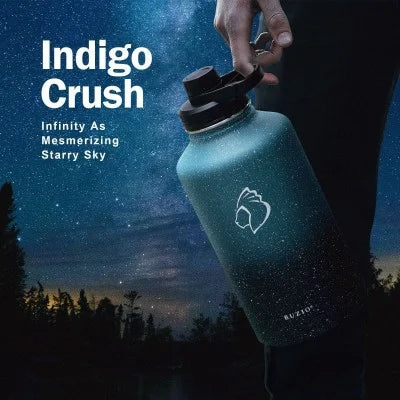 Buzio Trio Series Water Bottle with 3 Lids and Sleev 1.9L - Starry Crush