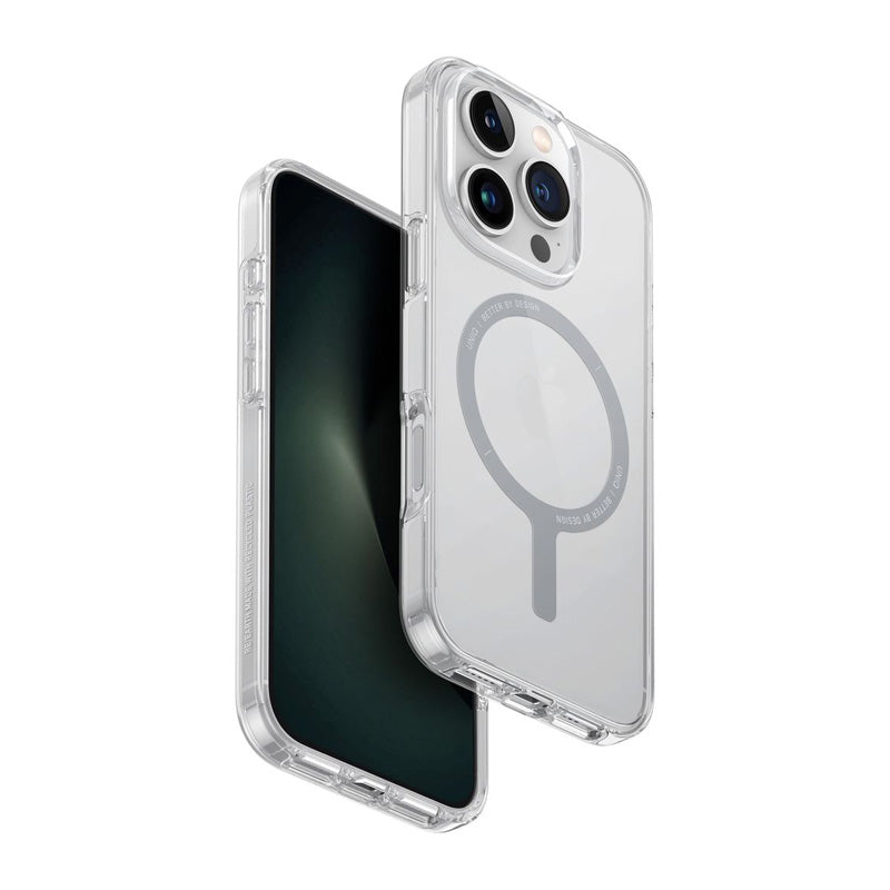 UNIQ Hybrid iPhone 16 Pro (2024) Case 6.3 Magclick Charging Clario (Eco) - Lucent Clear Accessories > Mobiles & Tablets