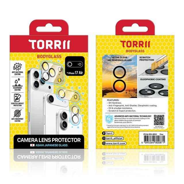 Torrii BODYGLASS كاميرا عدسة لـ ابل ايفون اير 6.6") - شفاف