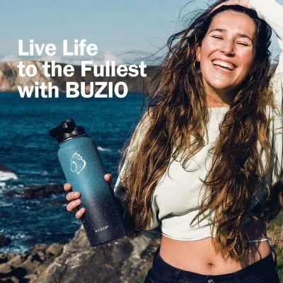 Buzio Trio Series Water Bottle with 3 Lids and Sleeve 1.2L - Starry Crush