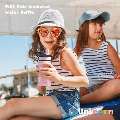 Buzio Kids Bottle with Straw Lid 500ML - Unicorn
