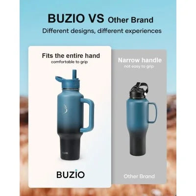 Buzio Trophy Series Handled Water Bottle for Car 1.2L - Indigo Crush