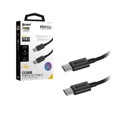 كابل XPower CC60B مزامنة حن كابل 60 واط / يو اس بي/ 1.2 متر رمادي