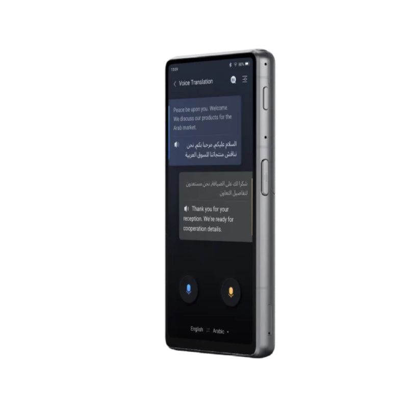 iFLYTEK Dual-Screen Translator 2.0 - 5.48" Main + 2.78" Secondary Display / 128GB / Bluetooth + Wi-Fi / 2750mAh / Black
