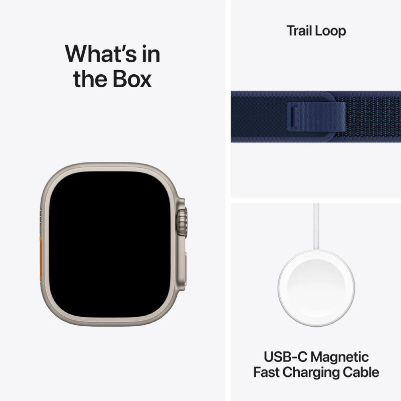 Apple Watch Ultra 2 (2024) - LTPO OLED / 64GB / 49mm / Small/Medium / Bluetooth / Wi-Fi / Cellular / Titanium Blue