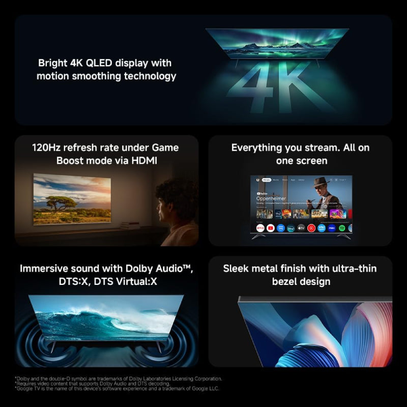 تلفزيون شاومي تلفزيون برو 2026 (ELA5984GL) - 55 بوصة QLED / فوق إلى / إتش دي إم أي. إتش دي إم أي/ إيثرنت -تلفزيون ذكي