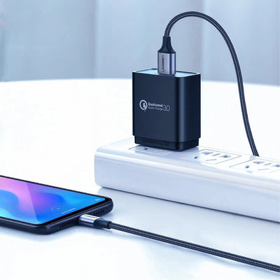 UGREEN USB-A 2.0 to USB-C Cable Nickel Plating Aluminum Braid - 1.5M / 18W / Black